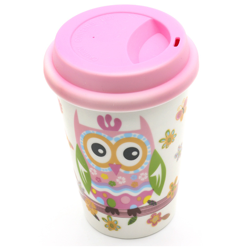 卡通猫头鹰高杯