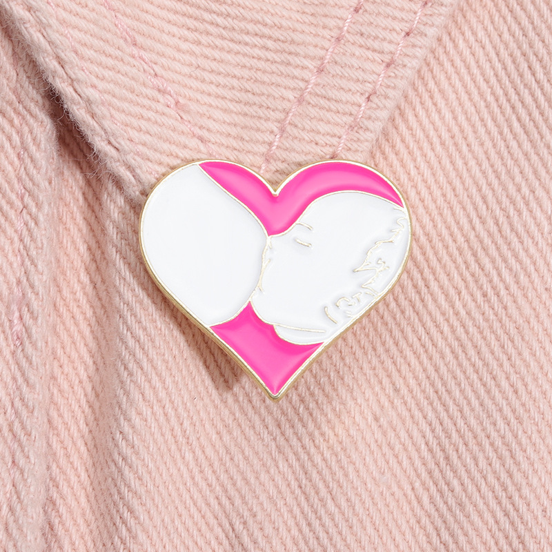 Plating Design Casual Style Casual Pin Heart Shape Alloy Plating Unisex Brooches