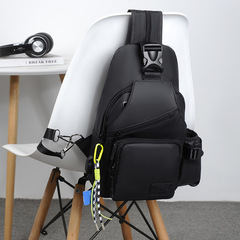 Wholesale new large capacity men's chest bag single shoulder diagonal water cup bag multi-functional waterproof outdoor small backpack