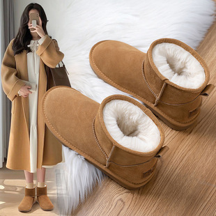Snow boots women's winter 2024 new fleece-lined thick warm cotton shoes women's snow cotton women's non-slip shoes