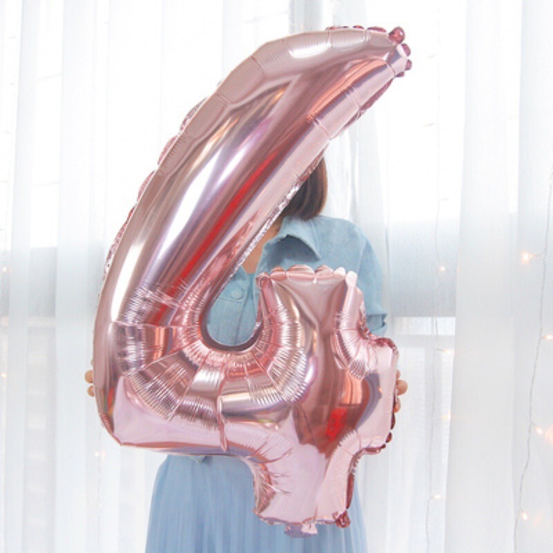 32inch デジタルバルーン Lサイズ Mサイズ ローズゴールデン アルミフィルム 子供の誕生日パーティー 赤ちゃん 1歳アレンジメント|undefined