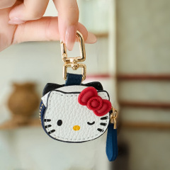 熱い販売かわいい漫画ハローキティキーホルダー KT 猫ペンダントガールハートバッグペンダントイヤリング収納袋