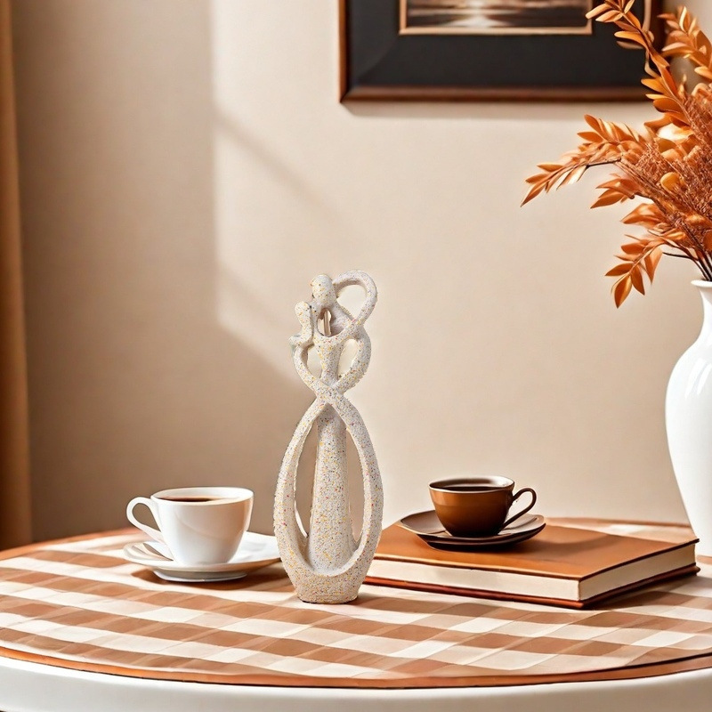 Artesanías de resina adornos personajes abstractos arenisca artística creativa decoración del hogar regalos de boda