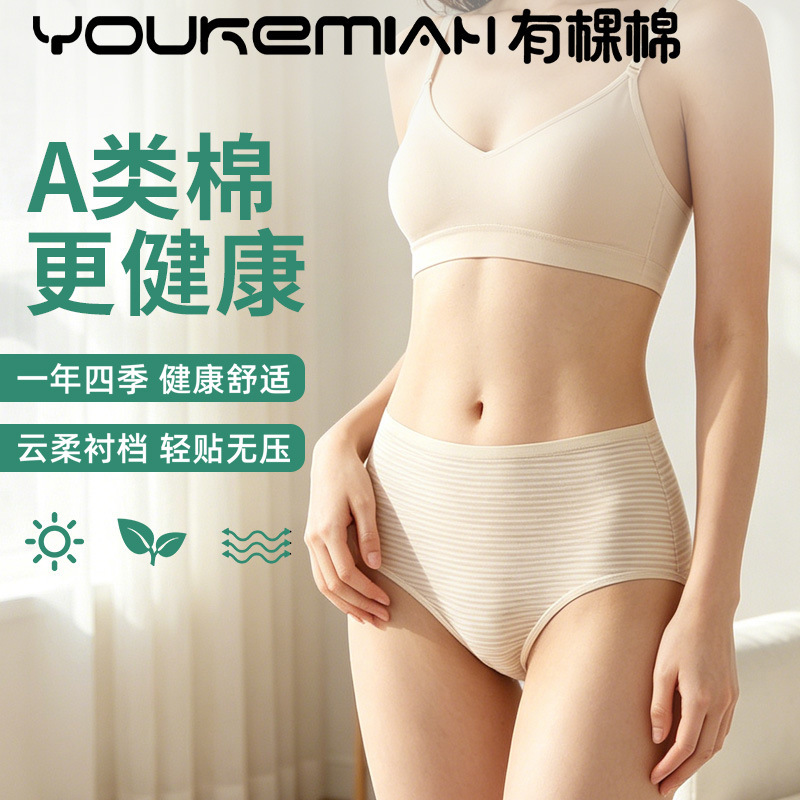 High-Waisted Women's Cotton Briefs with 100% Cotton Crotch, 10A Grade Antibacterial Underwear, Women's Colored Cotton, Class a Breathable New Style High-Waisted Women's Cotton Briefs with 100% Cotton Crotch, 10A Grade Antibacterial Underwear, Women's Colored Cotton, Class a Breathable New Style