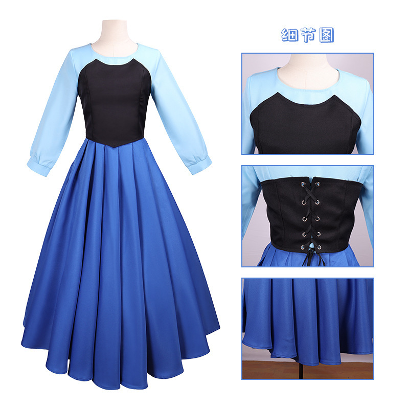人魚姫cos服アリス姫スカートワンピースアニメ海の娘コスプレ衣装|undefined