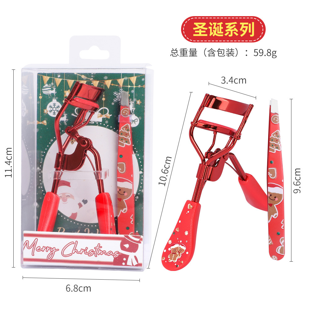 Nueva serie de Navidad ceja pinzas de cejas pequeñas pinzas de cejas empaque exquisito cejas pinzas de cejas al por mayor transfronterizo para cejas pinzas