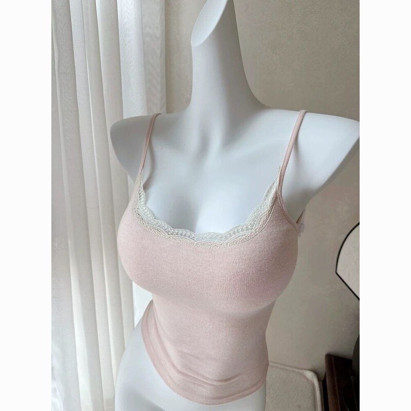 Purely Alluring Lace Camisole for Women with Chest Pads, Beautiful Back Design, Slim Fit, Suitable for Outerwear or Layering, Stylish Sleeveless Top for Women Purely Alluring Lace Camisole for Women with Chest Pads, Beautiful Back Design, Slim Fit, Suitable for Outerwear or Layering, Stylish Sleeveless Top for Women
