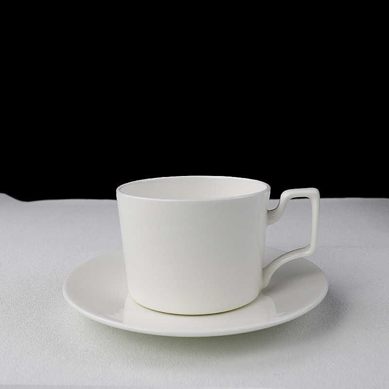 Factory Simple Pure White Nordic Coffee Cup and Saucer Wholesale Cross-Border Afternoon Tea Milk Cup Floral Tea Cup Custom Logo Factory Simple Pure White Nordic Coffee Cup and Saucer Wholesale Cross-Border Afternoon Tea Milk Cup Floral Tea Cup Custom Logo