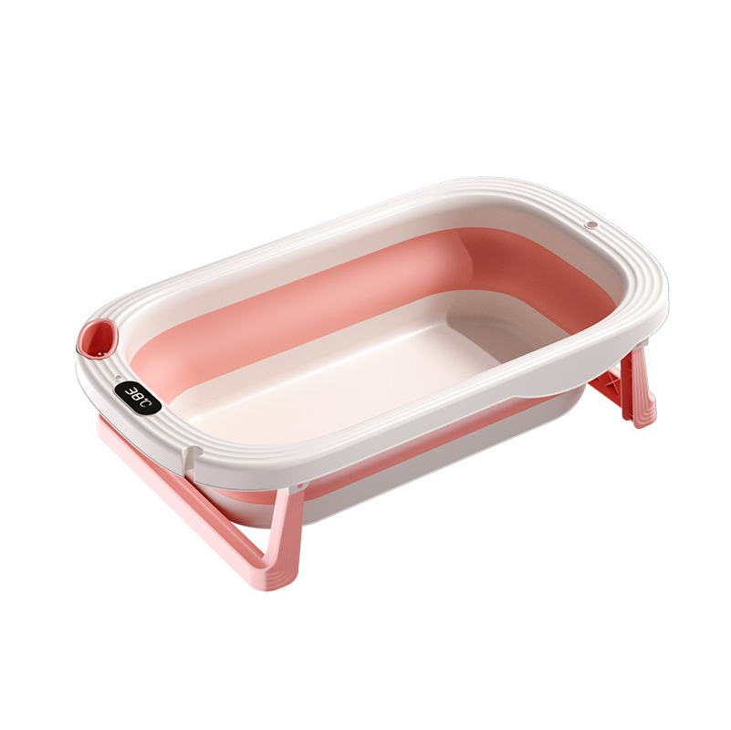Bañera plegable para bebé, sensible a la temperatura, cuidadosamente seleccionada, los niños pueden sentarse y acostarse, productos grandes para recién nacidos en el hogar