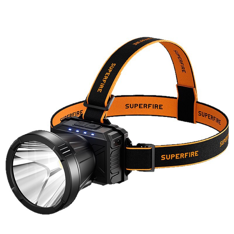 Faros de Shenhuo, luz fuerte, luz de largo alcance, iluminación de minero montada en la cabeza, gran apertura, LED recargable, faros de pesca al aire libre al por mayor image 6