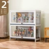 Белый, 2 двери 70 см (три стороны прозрачные)