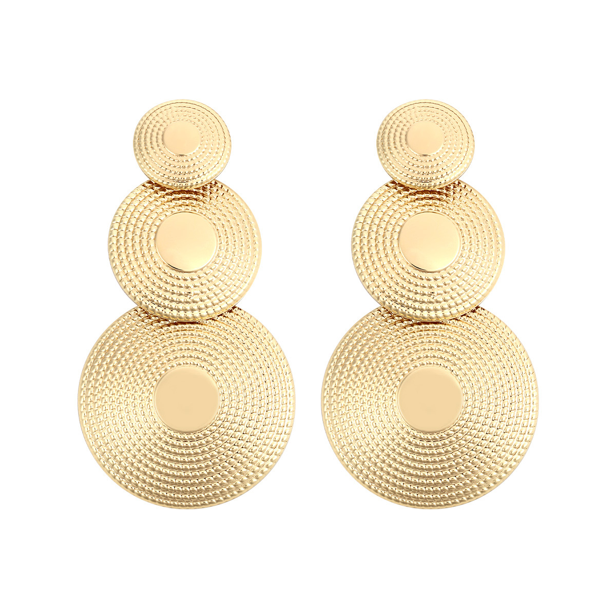 18g Weight Earrings Classification 1 Pair Quantity Daily Occasion Alloy Material Leaf, Round Pattern Women'S Gender Irregular Design Retro Style 1 Pair Retro Leaf Round Irregular Alloy Earrings 1