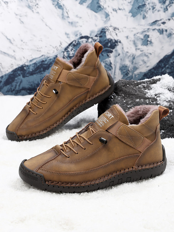 Bốt cổ cao đế mềm có đường khâu, giày thường ngày mũi tròn, đế bệt — 9888M kaki, 9888M màu nâu nhạt, 9888M màu xanh, 9888M màu đen chi tiết 23