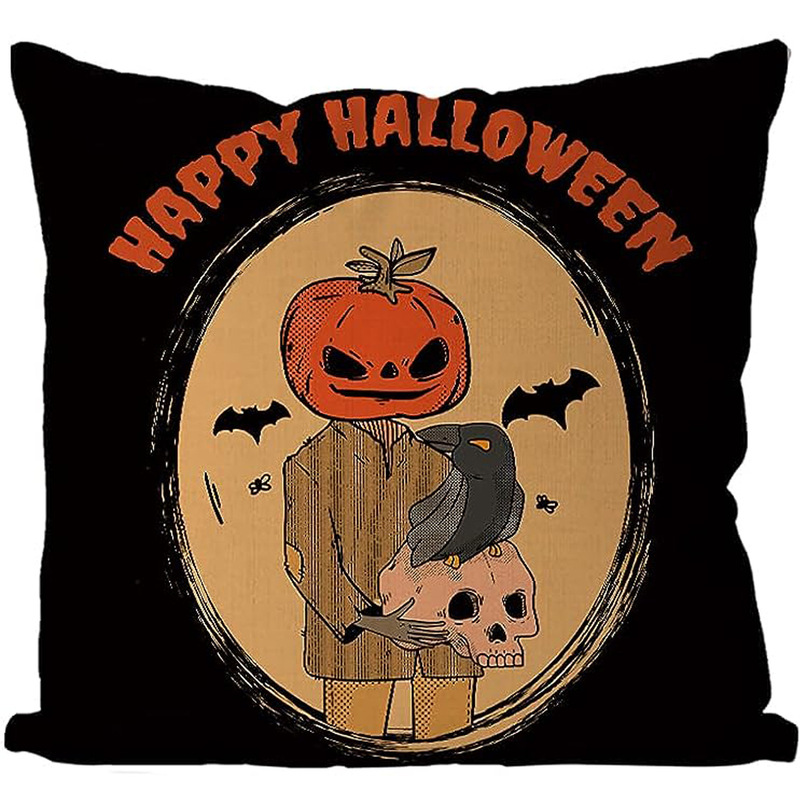 ハロウィンゴースト枕カバーホリデーホームパーティー装飾リビングルームソファクッション寝室ベッドサイドリネンクッション|undefined