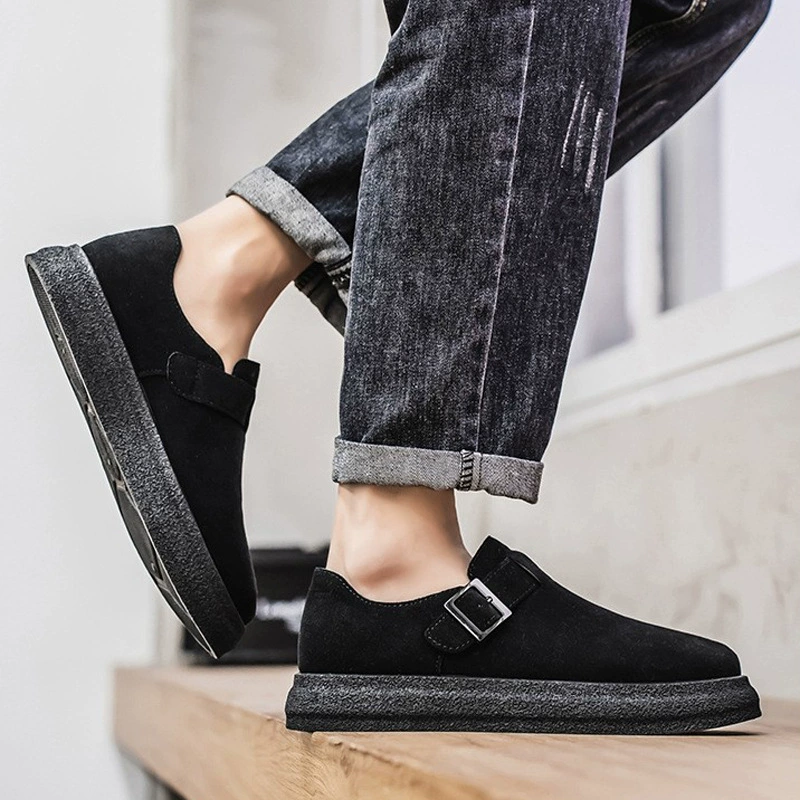 Ретро ботинки Birken мужской 2025 новый весенний толстый подошв один педаль Lefu туфли с круглой головкой