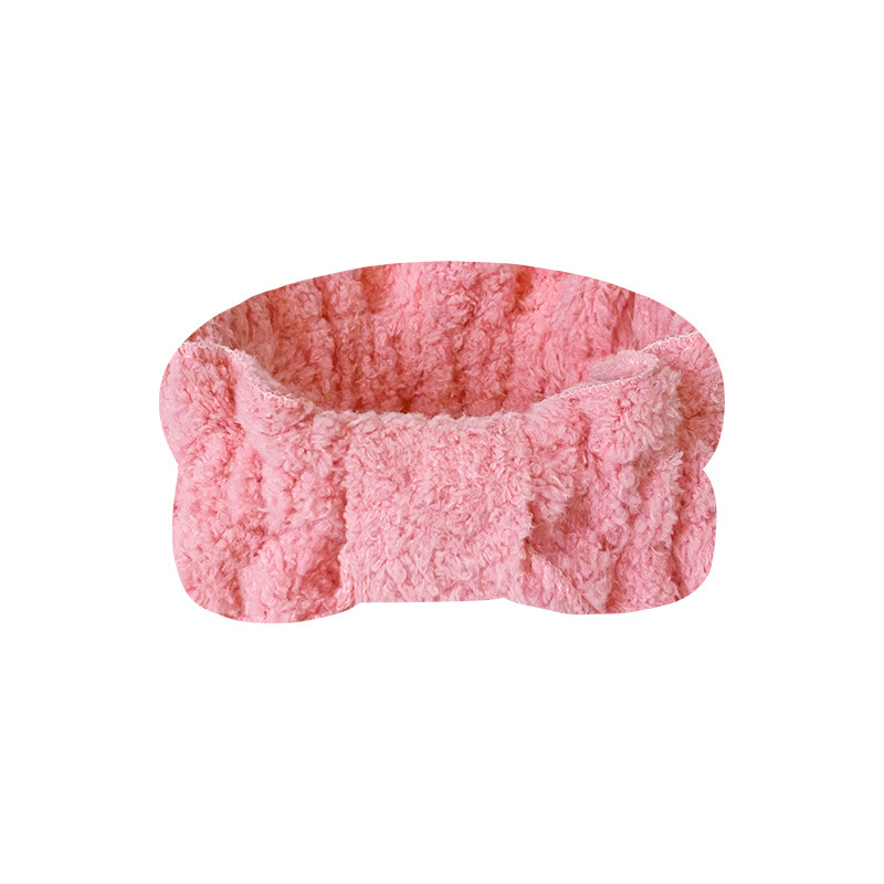 Europa y los Estados Unidos simples de color sólido peluche banda de cabello de borde ancho personalizada para mujeres lavar la cara banda de cabello de fibra de bambú logotipo de algodón personalizado