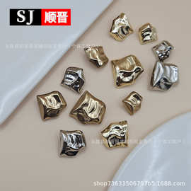 HXB6520镜幻立方手缝金属小香风大衣衣服风衣外套毛衣针织扣子