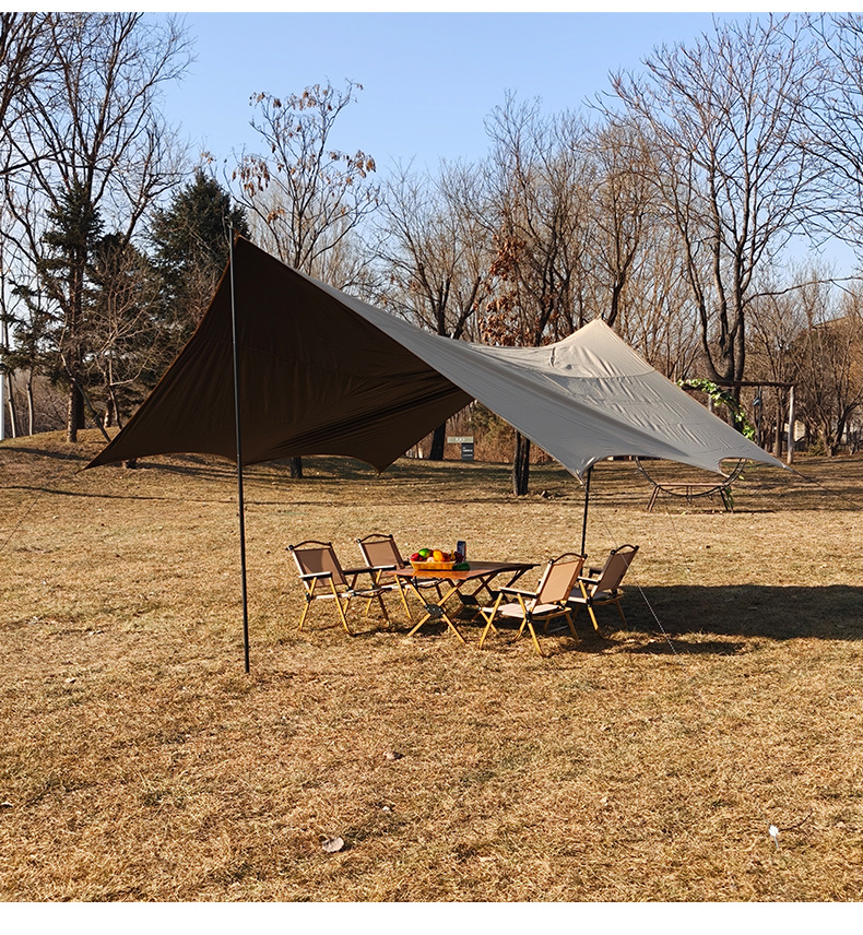 Thickened Oxford Cloth Black Vinyl Canopy Tent for Outdoor Camping, Barbecue, Sunshade, Rainproof, Sunproof, Garden Gazebo Wholesale