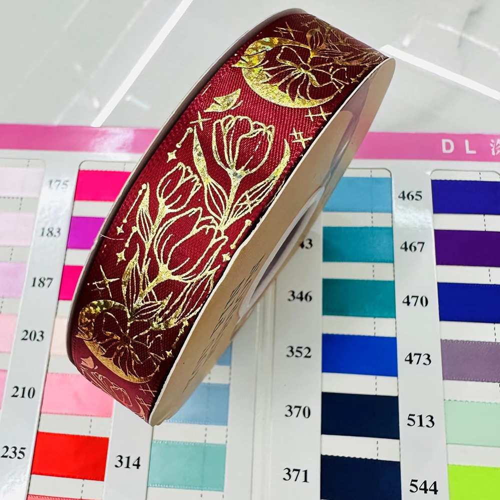 [Shangxin] Lanzamiento de barras de oro de cinta Lolita hecha a mano tulipanes luna arco cinta al por mayor