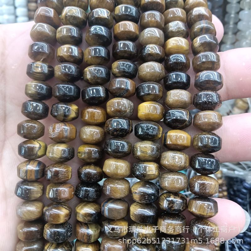 7x9mm天然石水晶玛瑙车轮珠散珠DIY手链项链饰品配件半成品串珠批|undefined