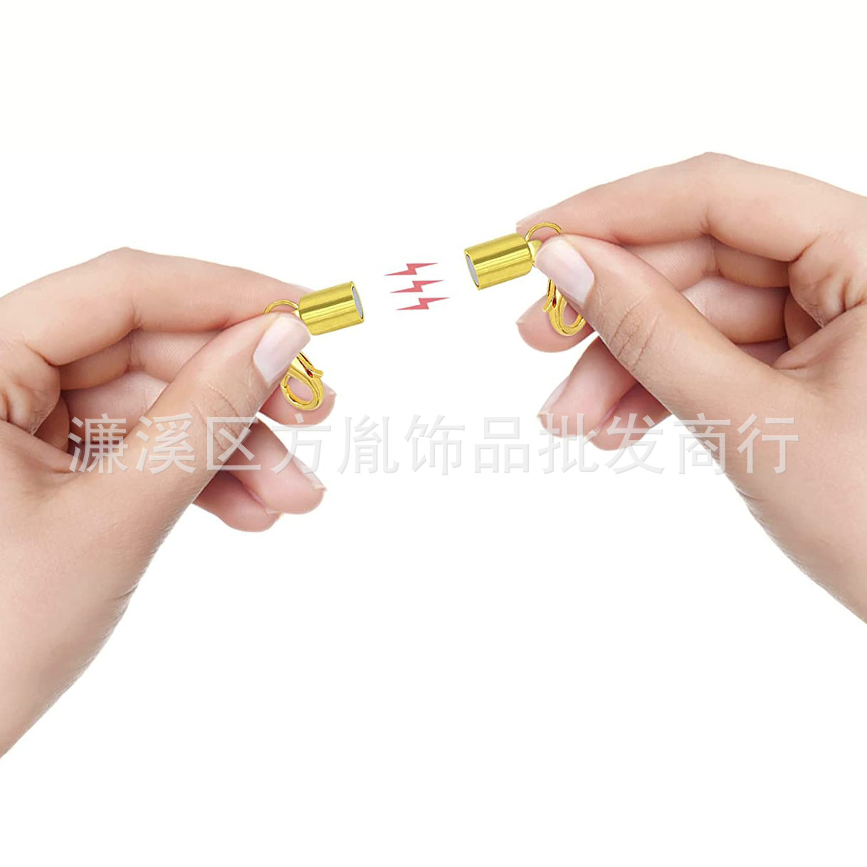 Diyアクセサリー純銅保色磁石バックルブレスレットロブスターバックルネックレスバックル円柱磁気バックル