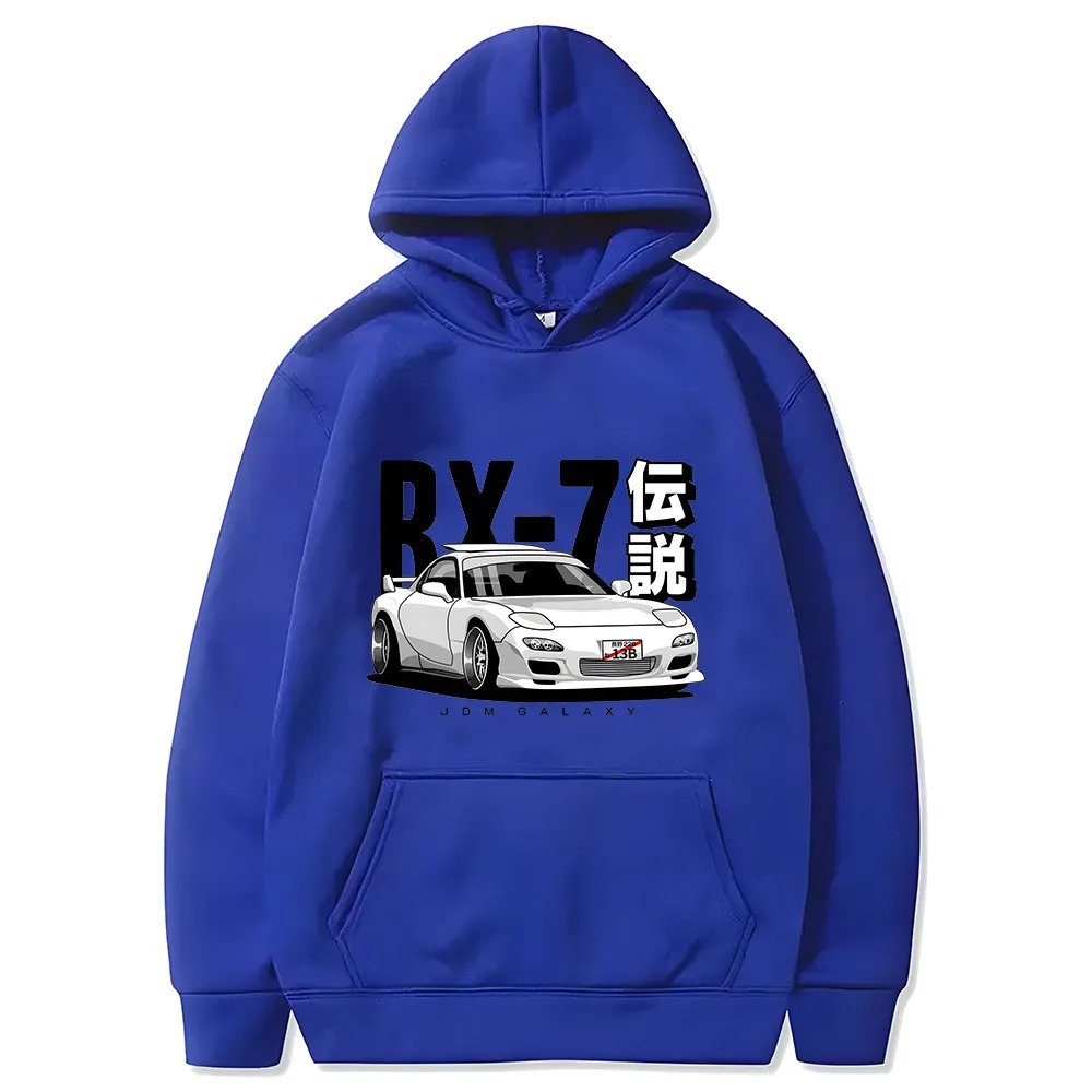 2024 ndy hoodie retro RX7 FD Drift Japanese car print breath