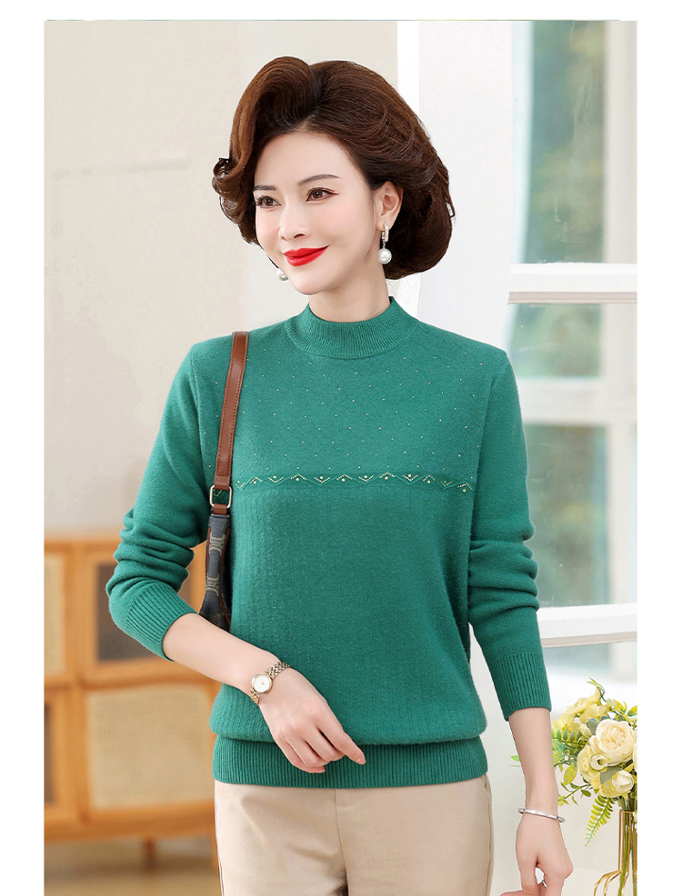 E5869 640K ÁO LEN NỮ TAIRYA ÁO LEN MÙA XUÂN THU ĐÔNG TRUNG NIÊN DÀY ẤM THỜI TRANG NỮ G02 SẢN PHẨM MỚI