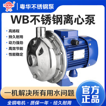 粤华牌WB200/075-P不锈钢离心泵清洗循环处理喷淋耐腐蚀强