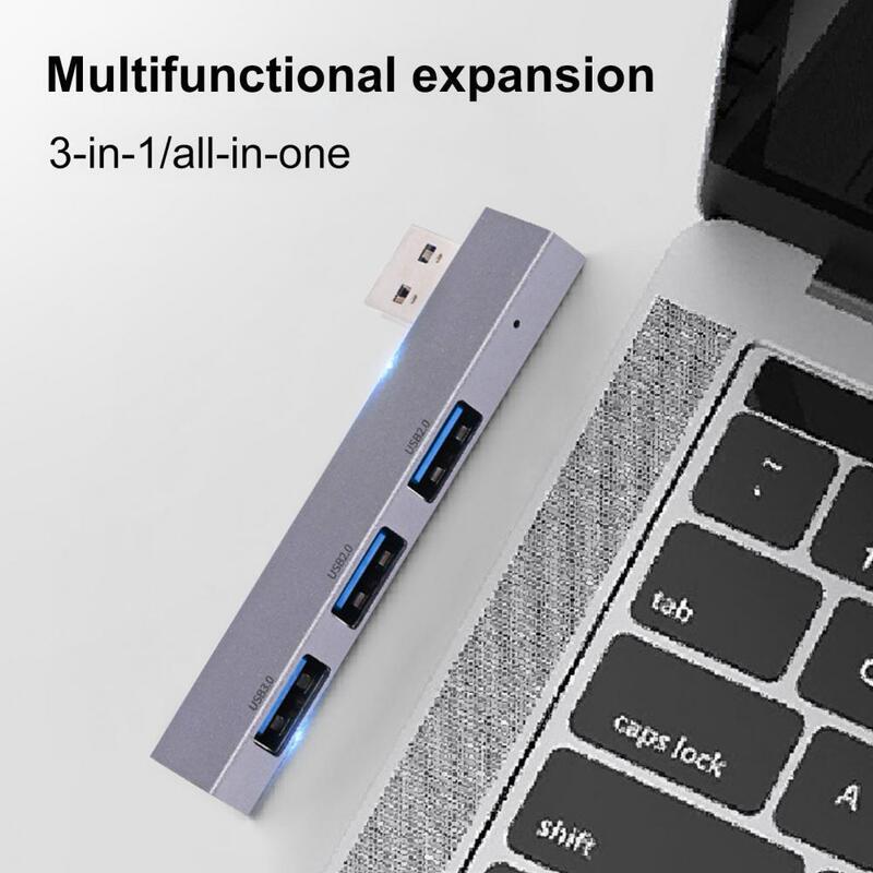 New usb3 Port HUB Aluminum Alloy Mini usb3.0 Three HUB Docking Station Notebook