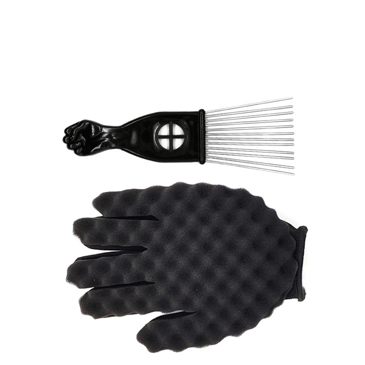 Comercio exterior AliExpress negro perm peine traje africano sucio trenza cuidado herramienta esponja forma peine aguja de acero insertar peine