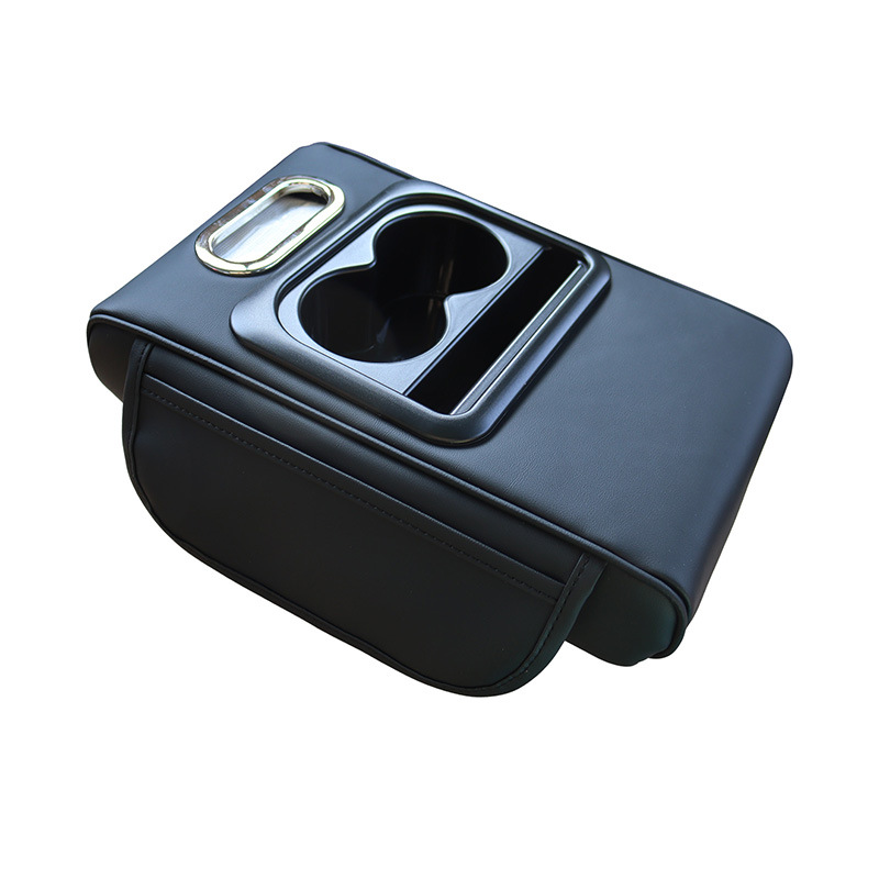 Universal – Armrest box pad Box Heightening Pad - gt-6-non-embroidered-black-free-small-tissue-pack