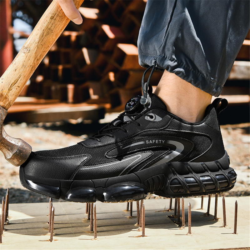 Men Special Work Shoes Men's Anti-Smash Anti-Puncture Steel Toe Lightweight Non-Slip Wear-Resistant Safety Work For Construction Site Fl Yknit_vogvips.com