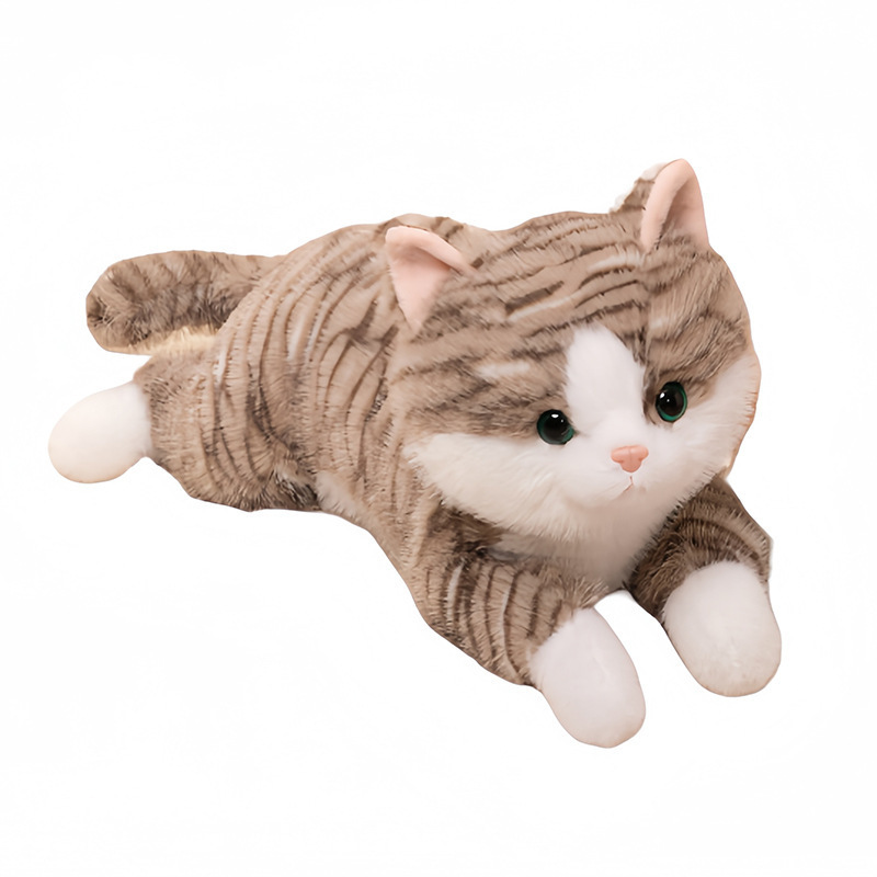 Juguetes de peluche de gato de simulación, muñecos de gatitos lindos, muñecas, muñecas, gatos de algalia, gatos, regalos creativos, gatos