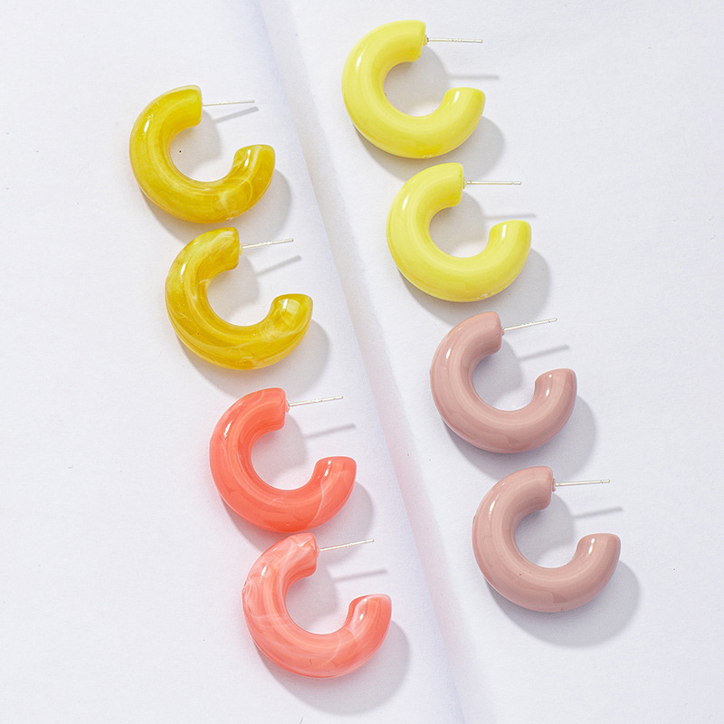 Wholesale Resin Acrylic Earrings Set display picture 4