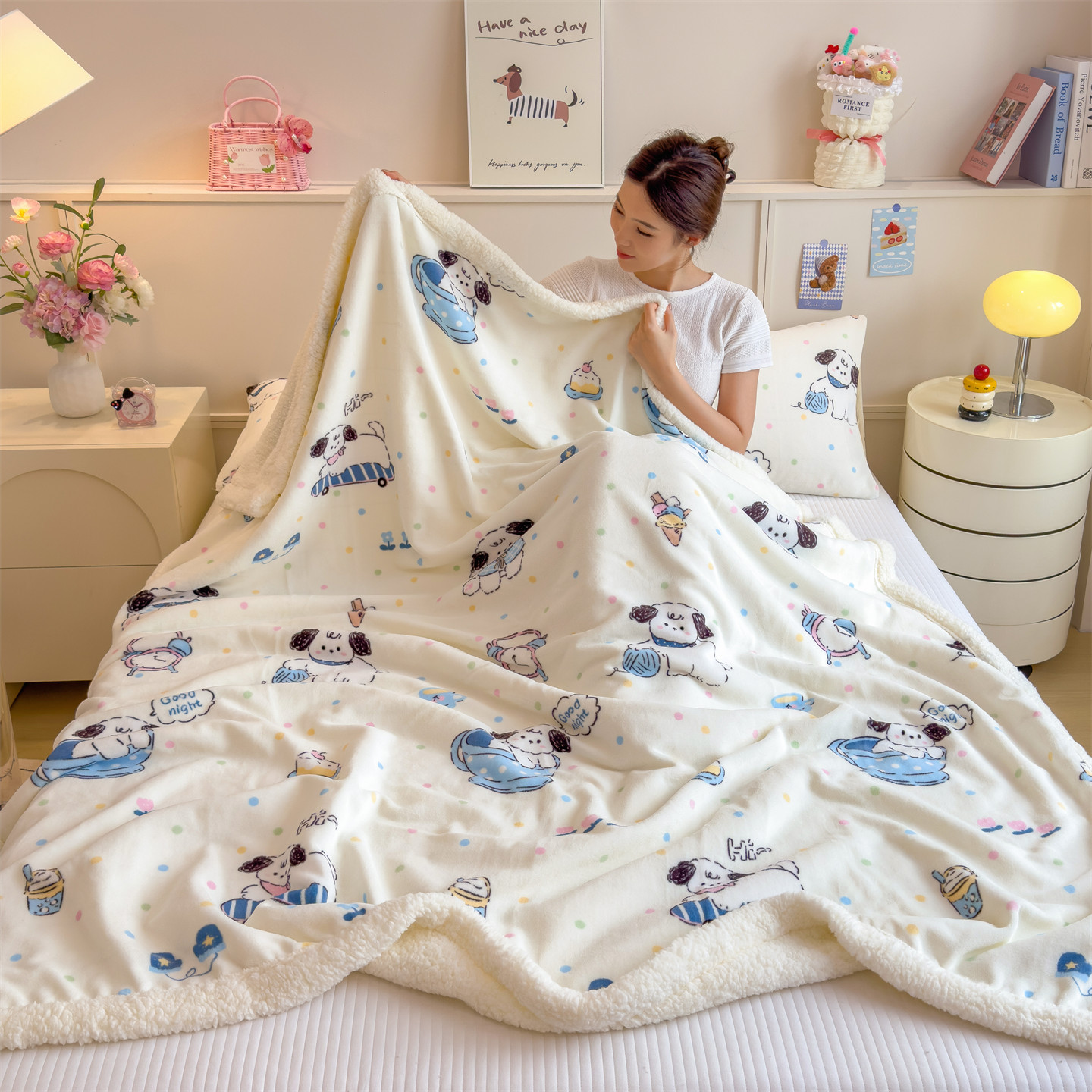 Cordero de leche, manta de cachemire, oficina, siesta, manta de aire acondicionado, mantas de coral, mantas de sofá, mantas de cama