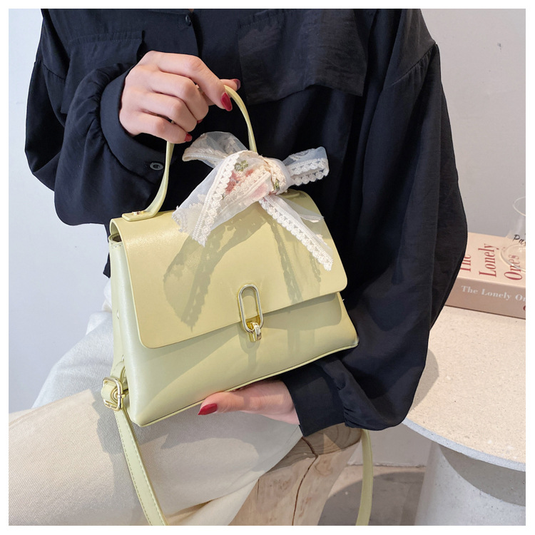 New Trendy Fashion Solid Color Shoulder Messenger Square Bag display picture 17