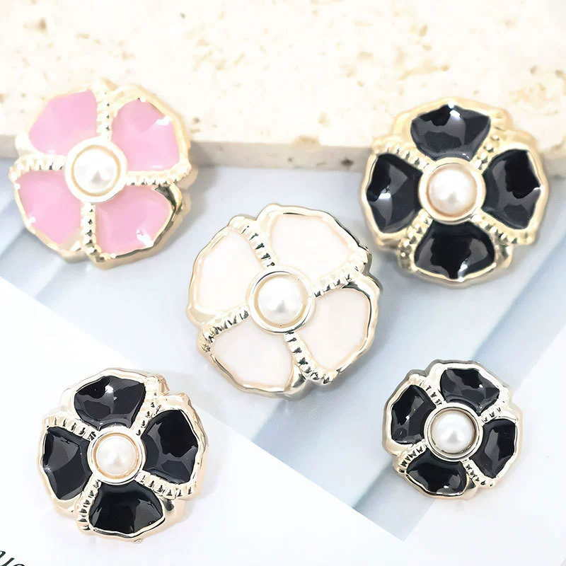 Xiaoxiangfeng высококачественный пуговица костюм пластиковая пуговица пальто нежный жемчуг краска цветочная пуговица свитер декоративная пряжка