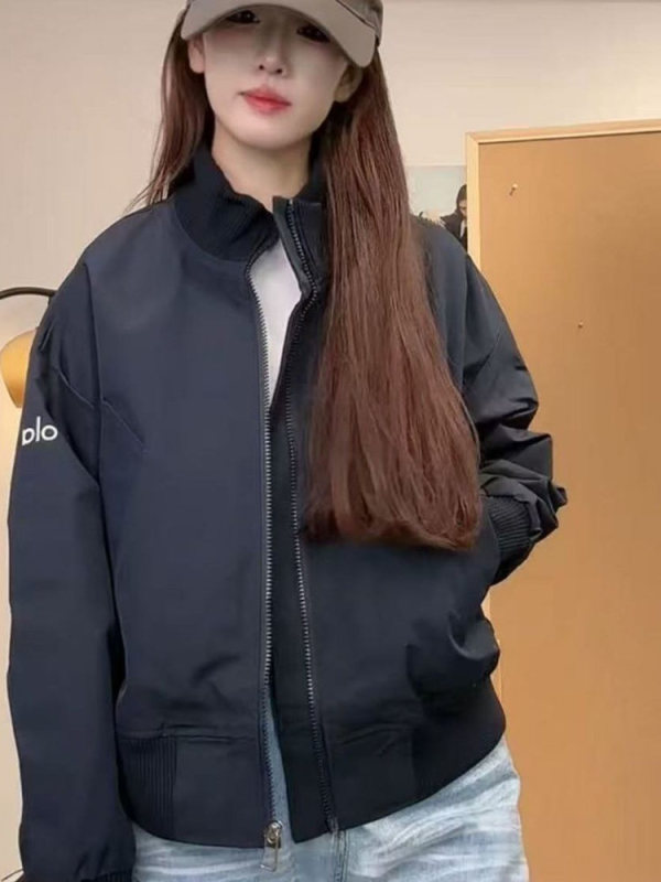 美式简约风短款棒球服外套女秋季新款韩系宽松小个子夹克外套女潮|undefined