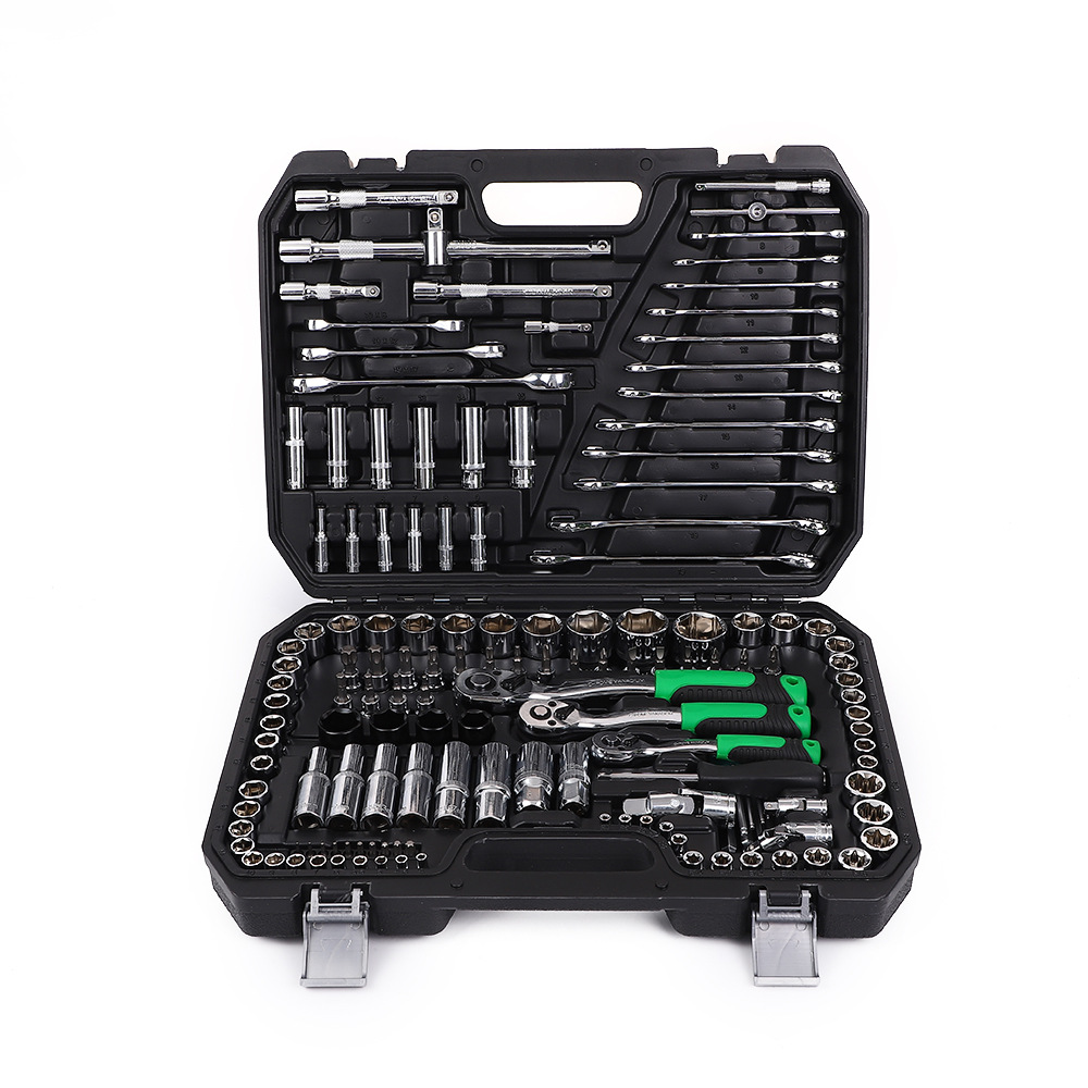 Caja de herramientas de kit de llave de trinquete multifuncional multimodelo combinación de manguito de llave de trinquete para reparación de automóviles