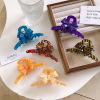 Accessory, design universal crab pin with bow, hairgrip, shark, Korean style, trend of season