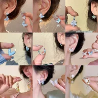 Rins Wind жемчужные серьги женские 925 серебряные иглы нишевые дизайн бабочки серьги гвоздики легкие и экстравагантные высокие ощущения серьги серьги серьги серьги