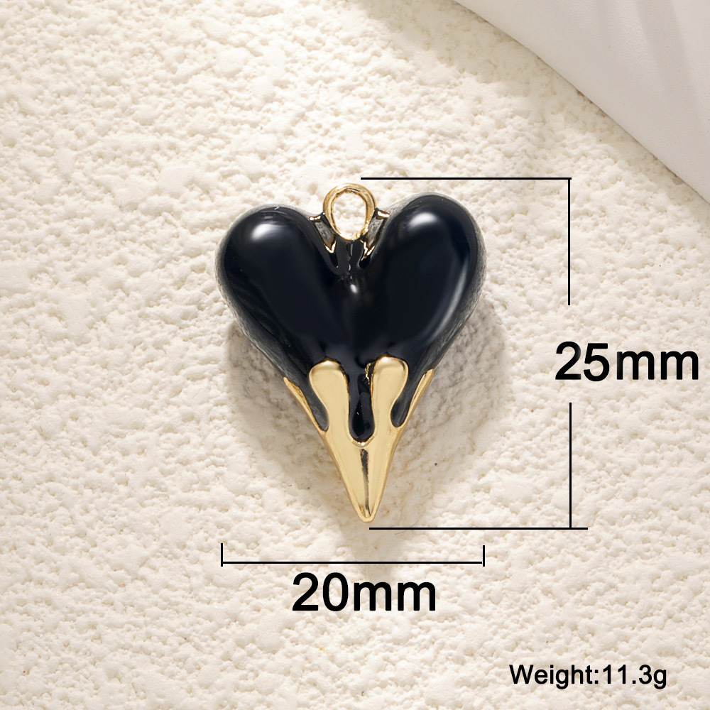 4g Weight Pendant Jewelry Making Type 20 * 25mm Jewelry Making Size Zircon Inlay Material DIY Jewelry Accessories Classification 1 Piece Quantity Copper Material Heart Shape Pattern Polished Finish Enamel, Plating, Inlay Design IG Style Style 1 Piece 20 * 25mm Copper Zircon Heart Shape Polished Pendant 25