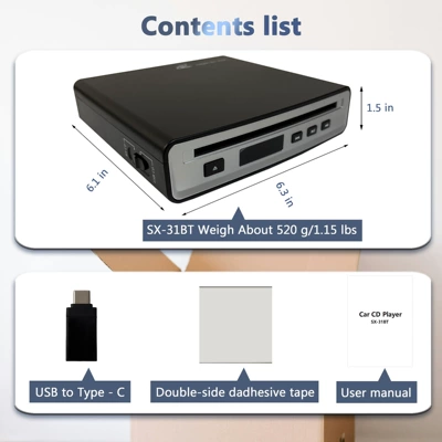 external CD drive, Car CD player