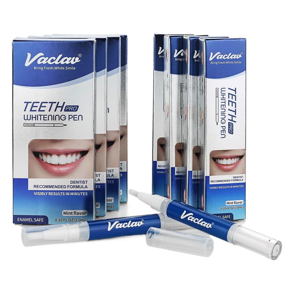 Vaclav Stain Removal and Brightening Teeth Whitening Pen, Gentle Yellowing Removal Teeth Whitening Gel, Portable Mint