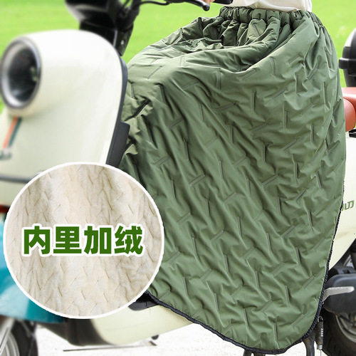 Electric vehicle windshield, motorcycle autumn and winter thickened large apron skirt, leg blocking waterproof warm knee protection windproof skirt