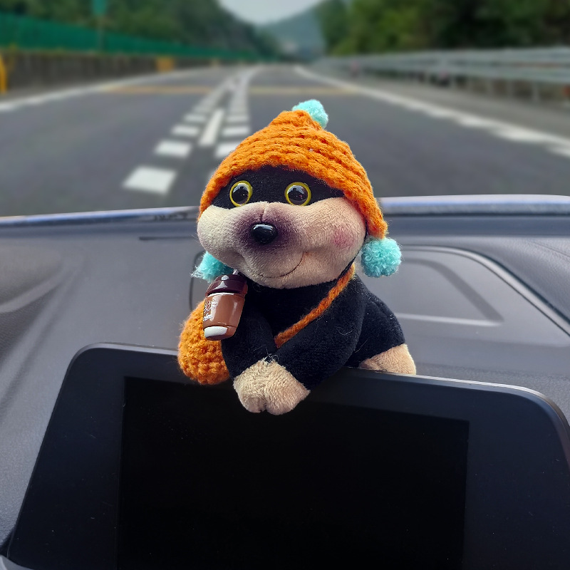 Adornos de coche Pantalla de control central de coche Pantalla de fiesta Decoración de pantalla de abeja Muñeca de perro Muñeca de coche Lindo