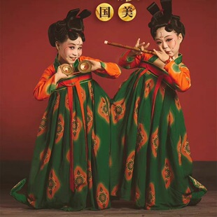 2025 New Ancient Costume Hanfu Girls' Chest-length Ru Skirt Performance Costume Tang Palace Night Banquet Figure Children's Feast Dance Costume