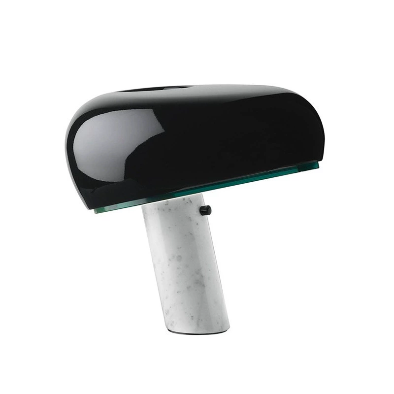 Nuby, snoopy, modern and minimalistic marble table lamp for living room for bed, Italy