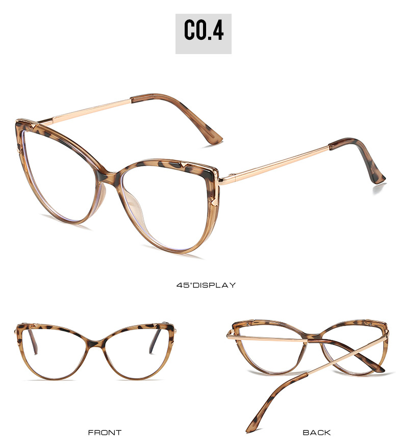 45g Weight Full Frame Glasses Structure Glasses Classification Ac Lens Material Cat Eye Glasses Style Daily Occasion Gradient Color, Solid Color, Leopard Pattern All Seasons Season Women's Gender Hip-Hop Style Hip-Hop Gradient Color Solid Color Leopard Ac Cat Eye Full Frame Optical Glasses 7