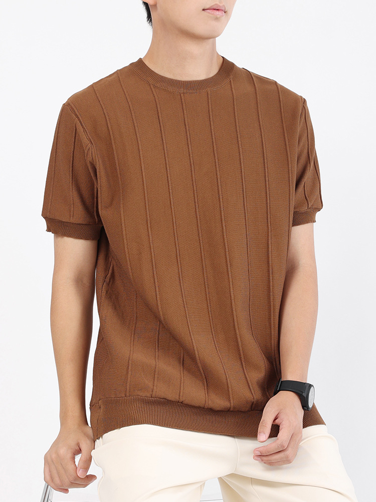 Hombre de verano camiseta de manga corta camiseta de hielo sólido camiseta de punto camiseta camiseta de base camiseta de vestir ropa de hombre al por mayor sensación de hielo